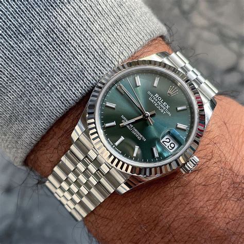 new rolex datejust green|rolex datejust green dial 41mm.